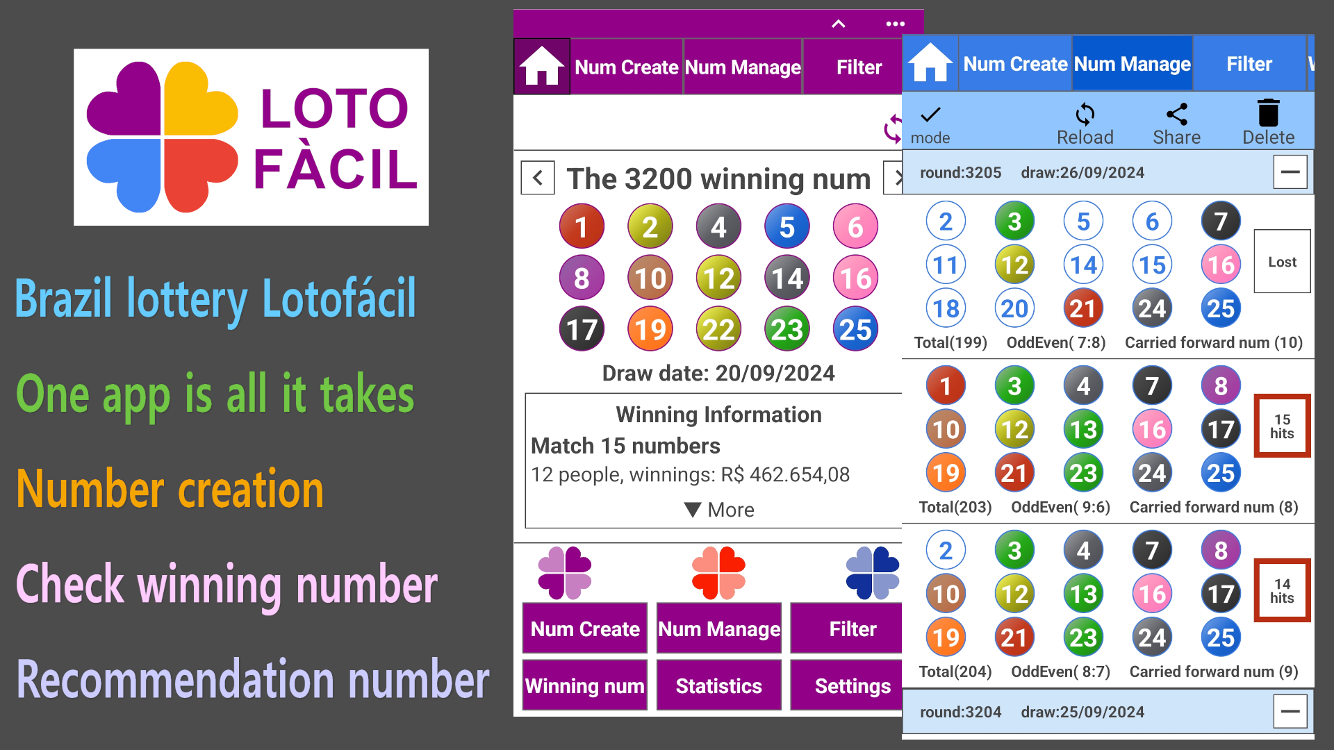 Lotofacil Number Generator
